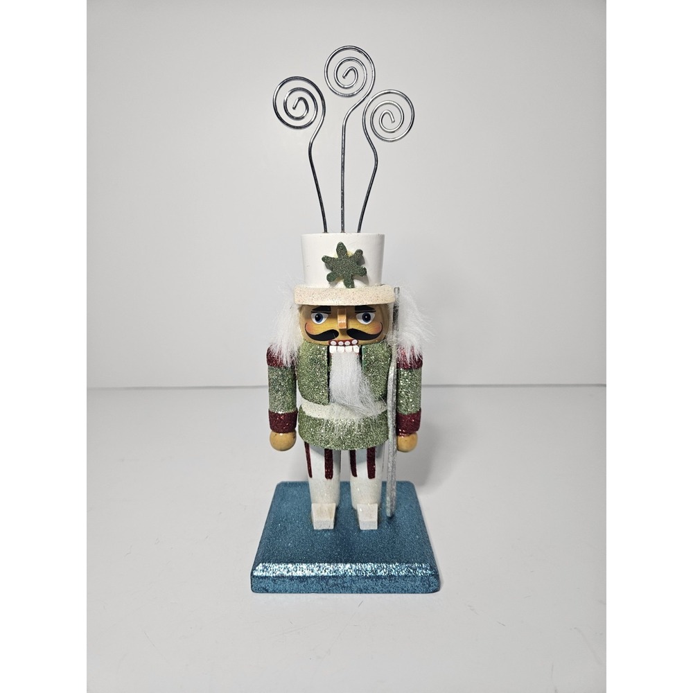 Concepts St Patricks Day Wooden Nutcracker Card Holder Leprechaun B203349MU 9"